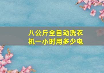 八公斤全自动洗衣机一小时用多少电