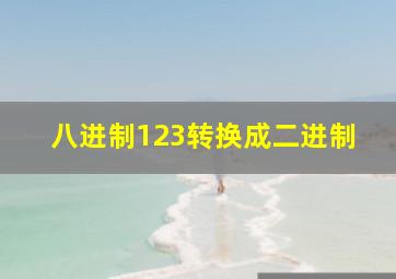 八进制123转换成二进制