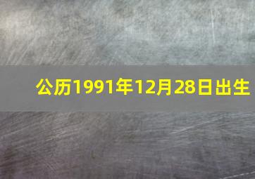 公历1991年12月28日出生