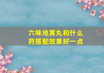 六味地黄丸和什么药搭配效果好一点