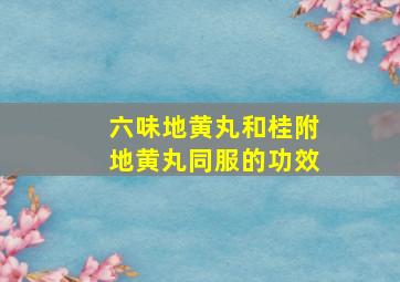 六味地黄丸和桂附地黄丸同服的功效