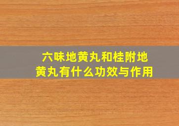 六味地黄丸和桂附地黄丸有什么功效与作用