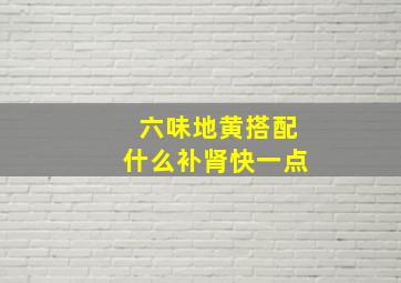 六味地黄搭配什么补肾快一点