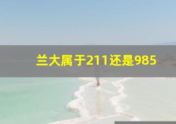 兰大属于211还是985