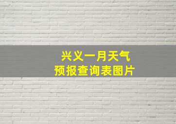 兴义一月天气预报查询表图片