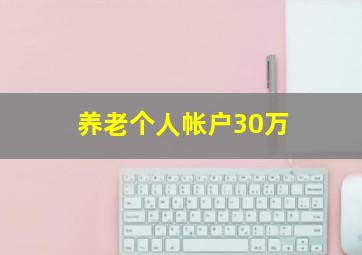 养老个人帐户30万