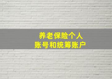 养老保险个人账号和统筹账户