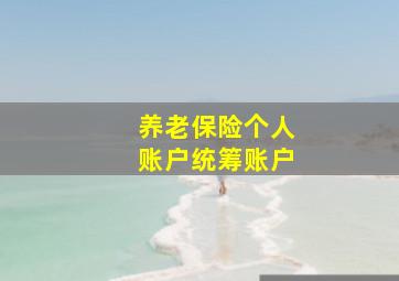 养老保险个人账户统筹账户