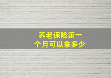 养老保险第一个月可以拿多少