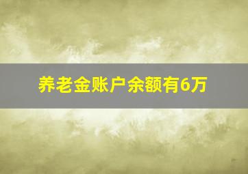 养老金账户余额有6万