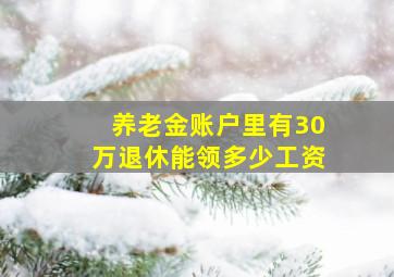 养老金账户里有30万退休能领多少工资