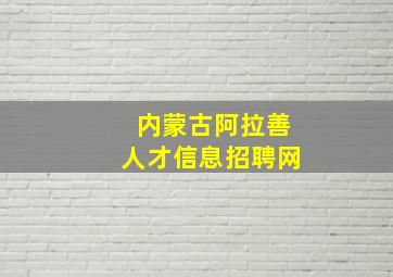 内蒙古阿拉善人才信息招聘网