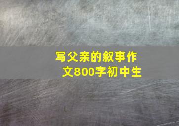 写父亲的叙事作文800字初中生