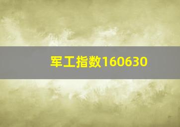 军工指数160630