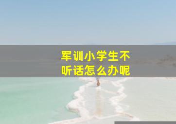 军训小学生不听话怎么办呢