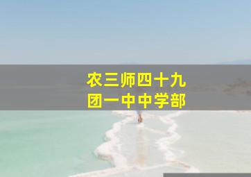 农三师四十九团一中中学部