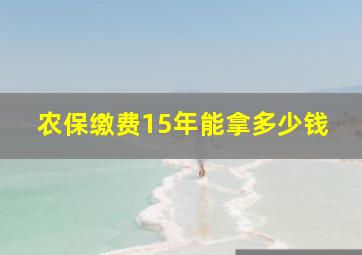 农保缴费15年能拿多少钱