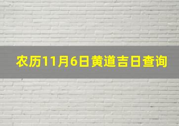 农历11月6日黄道吉日查询