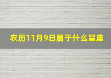 农历11月9日属于什么星座