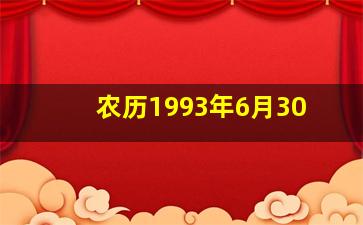 农历1993年6月30