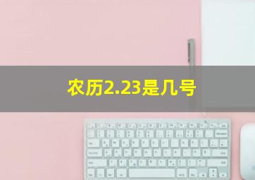 农历2.23是几号