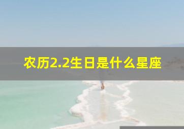 农历2.2生日是什么星座