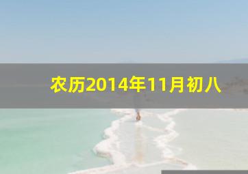 农历2014年11月初八