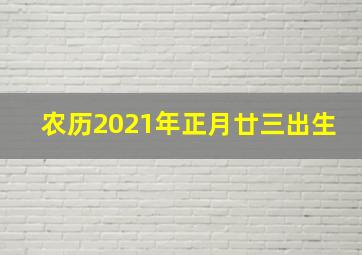 农历2021年正月廿三出生