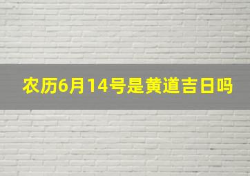 农历6月14号是黄道吉日吗