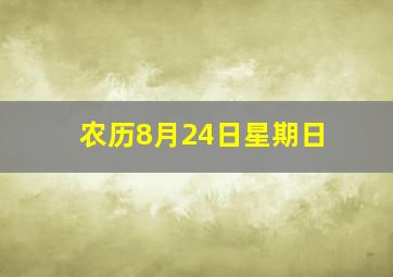 农历8月24日星期日