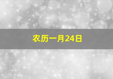 农历一月24日