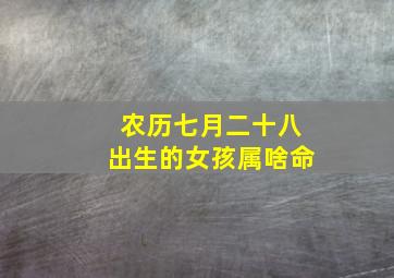 农历七月二十八出生的女孩属啥命