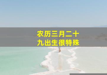 农历三月二十九出生很特殊