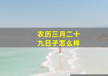 农历三月二十九日子怎么样