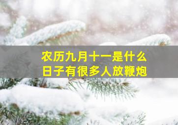 农历九月十一是什么日子有很多人放鞭炮