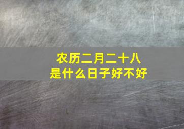 农历二月二十八是什么日子好不好