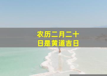 农历二月二十日是黄道吉日