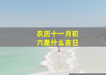 农历十一月初六是什么吉日