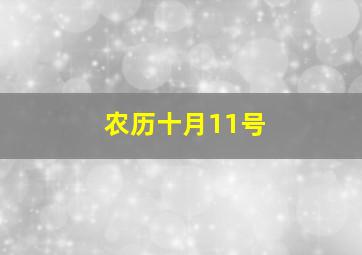 农历十月11号