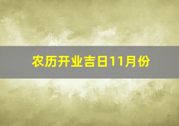 农历开业吉日11月份