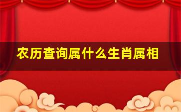 农历查询属什么生肖属相