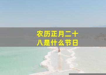 农历正月二十八是什么节日