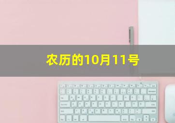 农历的10月11号