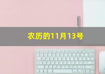 农历的11月13号