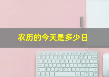 农历的今天是多少日