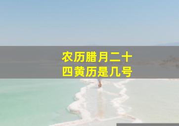 农历腊月二十四黄历是几号