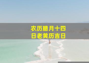 农历腊月十四日老黄历吉日