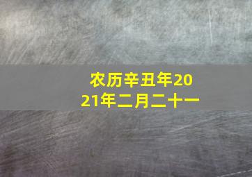 农历辛丑年2021年二月二十一