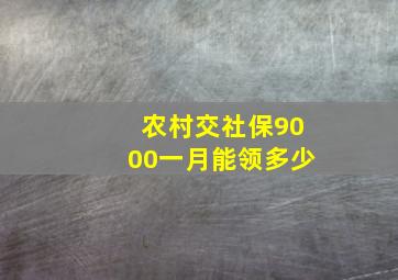 农村交社保9000一月能领多少