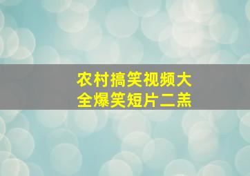 农村搞笑视频大全爆笑短片二羔